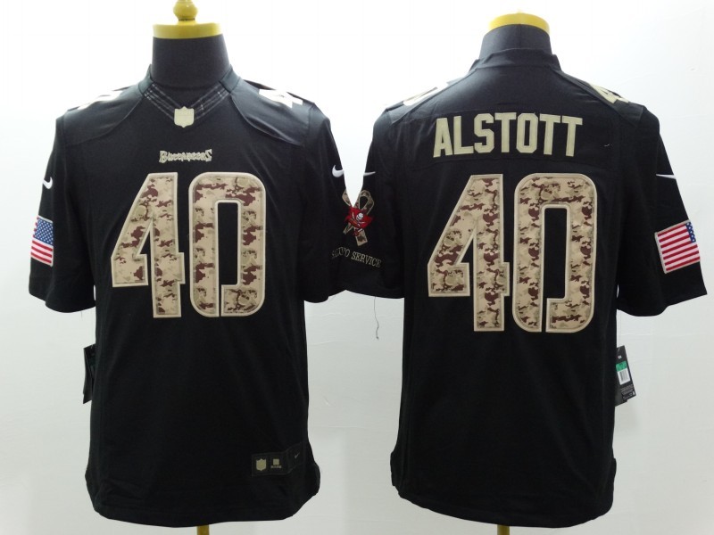 Men's Tampa Bay Buccaneers Mike Alstott #40 Black Jersey